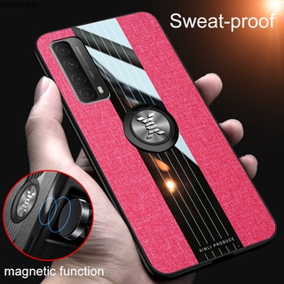 เคสโทรศัพท์ แบบแข็ง กันกระแทก พร้อมแหวนแม่เหล็ก สําหรับ Huawei Y7a 2021