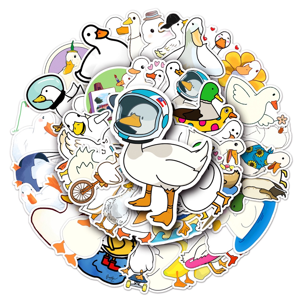 💥พร้อมส่ง💥ยูนิคอร์น หมู เพนกวิน ชิบะอินุ ฮัสกี้ Cute animal duck เป็ด 50แผ่น STICKER กันน้ำ สติ๊กเกอร์ ใช้ซ้ำได้