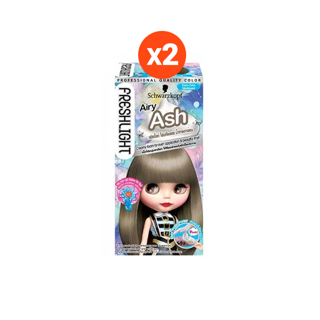 Schwarzkopf Freshlight Foam Hair Color AIRY ASH โฟมเปลี่ยนสีผม สีน้ำตาลเทาอ่อน 2 กล่อง (แพ็คสอง)