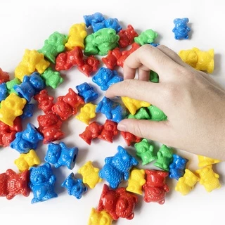 เกมนับเลข แยกสี เปรียบเทียบขนาด น้ำหนัก หมี+คานสมดุล (Bear Matherial) KP