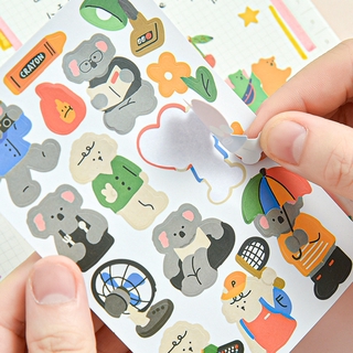 【JY】สติกเกอร์ ลายการ์ตูน สําหรับตกแต่งสมุดบัญชีมือ เครื่องเขียน ของขวัญ