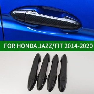 Honda jazz(gk)2014-2021 ชุดครอบมือจับ+เบ้ากันรอย คาร์บอนเคฟล่า