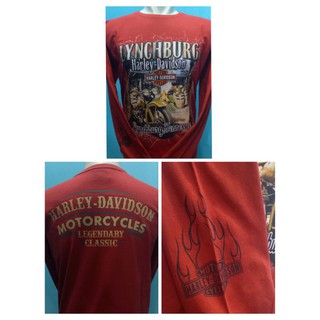เสื้อเชิ้ต แขนยาว สีแดงอิฐ Harleydavidson LYNCHBURG