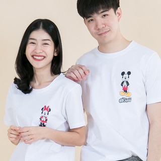 เสื้อยืดโอเวอร์ไซส์[Set 2 ตัว]Josilins เสื้อยืด ลิขสิทธิ์แท้    Disney ดิสนีย์  ลายมิกกี้ Mickey , มินนี่ Minnie เซตคู่