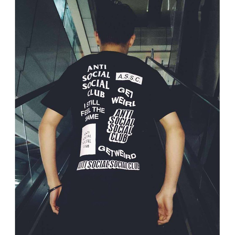 เสื้อยืด ASSC เสื้อยืด Anti Social Social Club พิมพ์ลาย A ด้านหลังผู้ชายและผู้หญิง