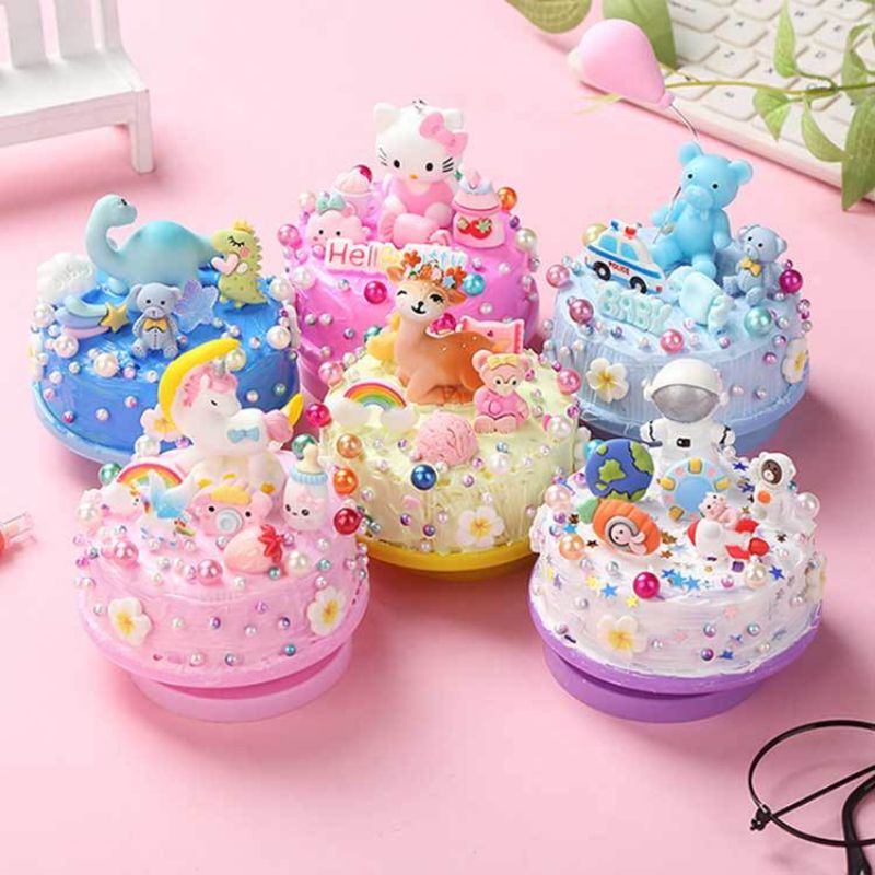(ส่งทุกวัน) Cake Music Box DIY เค้ก กล่องดนตรี ของเล่น เสริมพัฒนาการ ของขวัญ วันเกิด ปีใหม่ คริสมาส