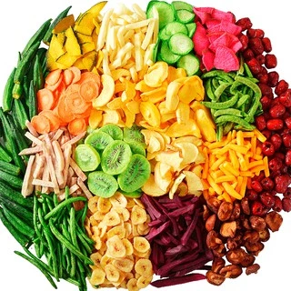 พร้อมส่ง ผักผลไม้อบกรอบ12-15ชนิด(250g) ผักและผลไม้รวมอบแห้ง