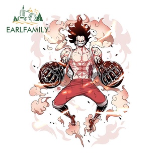 Earlfamily สติกเกอร์ไวนิล Pvc ลายอนิเมะ One Piece Luffy Gear 4 13 ซม. x 9.9 ซม. กันน้ํา Wa0 สําหรับติดตกแต่งรถยนต์ รถจักรยานยนต์