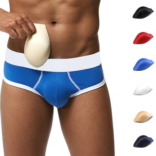 สำหรับเสริมทรงผู้ชาย อุปกรณ์แผ่นฟองน้ำ Men Stereo Push up Cup Underwear Pad