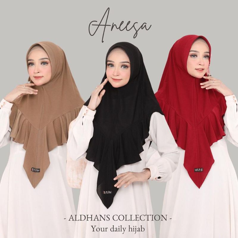 Aneesa REMLPEL PLAIN INSTANT HIJAB BY ALDHANS