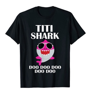 [S-5XL] เสื้อยืดลําลอง ผ้าฝ้าย แขนสั้น พิมพ์ลาย Titi Shark Doo Doo สําหรับผู้ชาย BOfjjk13NMcjcl03