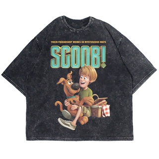 [100% Cotton] เสื้อยืดแขนสั้น พิมพ์ลาย SCOOBY DOO MYSTERIOUS ขนาดใหญ่