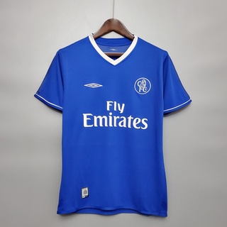 เสื้อกีฬาแขนสั้น ลายทีมชาติฟุตบอล Chelsea Home 03-05 ชุดเหย้า สไตล์เรโทร