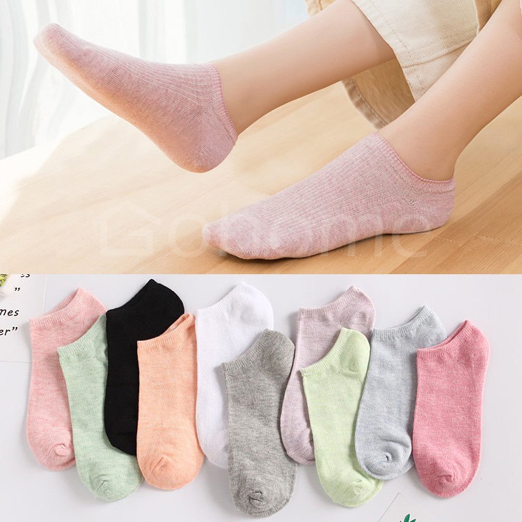 ถุงเท้าญี่ปุ่น ข้อสั้น  สีพาสเทล ใส่ได้ทั้งหญิง-ชาย พร้อมส่ง