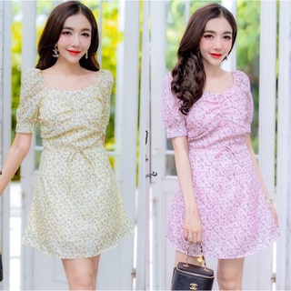 Pastal Flower Dress🌸🌸 เดรสดอกไม้หวานๆ สีพาสเทล สไตล์เกาหลี ผ้าดีมาก