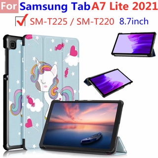 เคสแท็บเล็ตแบบบางพับได้สําหรับ Samsung Tab A7 Lite 8.7นิ้ว 2021 T220 T225