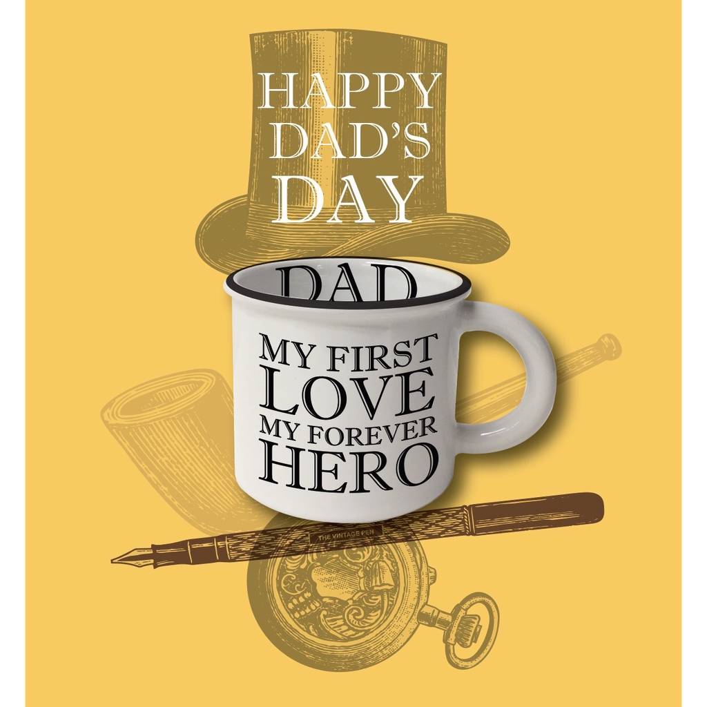 Le Coucher, “Dad My First Love” Wording Mug 450ml, ของขวัญวันพ่อ สำหรับพ่อ แก้วกาแฟ แก้วมัค แก้วชา