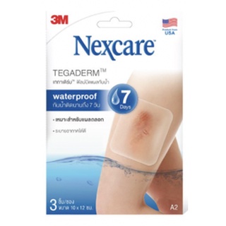 Tegaderm Size L 10x12 cm 3M Nexcare เทกาเดิร์ม ฟิลม์ปิดแผลกันน้ำ สำหรับแผลถลอก