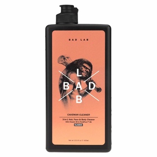 BAD LAB Caveman Cleaner สบู่เหลว ทรีอินวัน สำหรับเส้นผมใบหน้าและร่างกาย 400 มล.