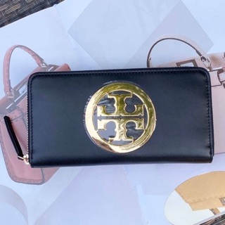 TORY BURCH Charlie Leather Zip Continental Large Wallet 54391