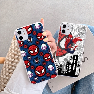 เคสโทรศัพท์มือถือแบบใส ลายสไปเดอร์แมน สําหรับ iPhone 14 13 12 11 Pro Max 14Plus mini X XS XR XSMAX 6 6s 6plus 6splus 7 8 SE2020 7plus 8Plus