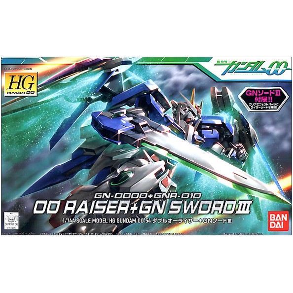 Bandai HG OO GN-0000+GNR-010 00 Raiser + GN Sword III (กล่องมีรอย)