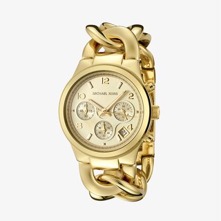 แหล่งขายและราคาMICHAEL KORS นาฬิกาข้อมือผู้หญิง รุ่น MK3131 Runway Twist Chronograph - Gold Toneอาจถูกใจคุณ