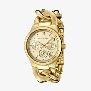 MICHAEL KORS นาฬิกาข้อมือผู้หญิง รุ่น MK3131 Runway Twist Chronograph - Gold Tone