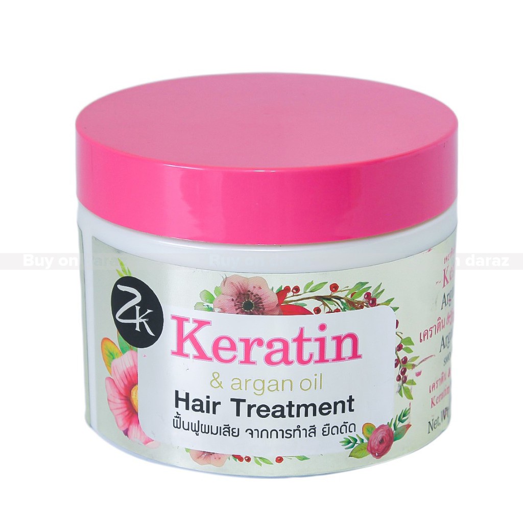 Zilkopf Keratin & Argan Hair Treatment ทรีทเมนต์ ฟื้นฟูผมแห้งเสียจากการยืด ดัด ทำสีผม 300 ml.