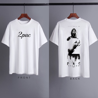 ชุดเซ็ต 2 ชิ้น - 2PAC TuPac ฮิปฮอปวินเทจแรงบันดาลใจเสื้อยืดหลวมเสื้อผ้าสําหรับผู้ชายเสื้อทีเชิ้ตขนา