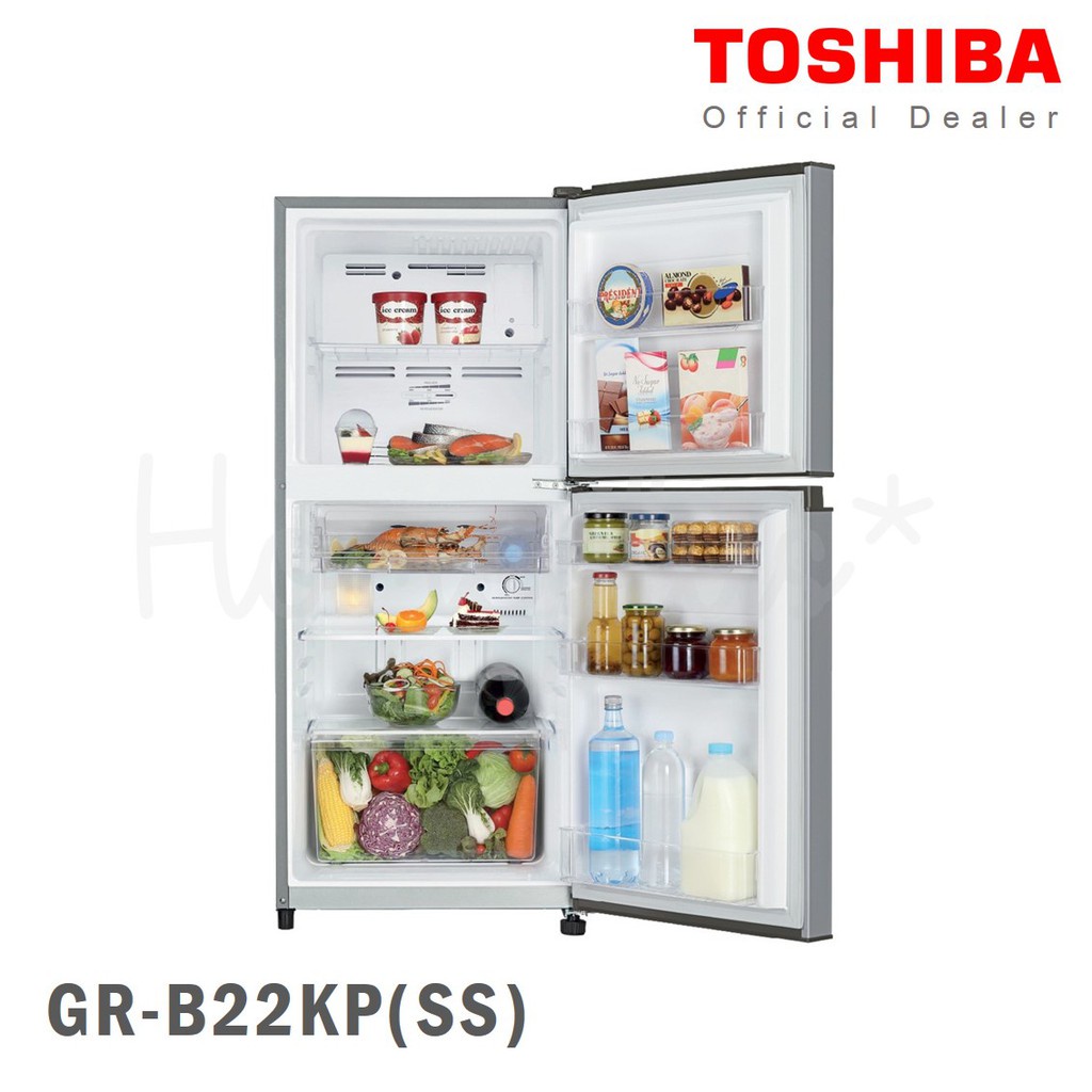 spot goods✙♈Toshiba ตู้เย็น 2 ประตู รุ่น GR-B22KP(SS) ขนาด 6.4 คิว gr b22kp gr b22kp