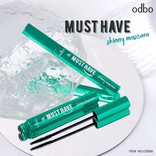 Odbo Must Have Skinny Mascara #OD936 : โอดีบีโอ มัสท์ แฮฟ สกินนี่ มาสคาร่า ปัดขนตา มาสคาร่าเขียว x 1 ชิ้น beautybakery