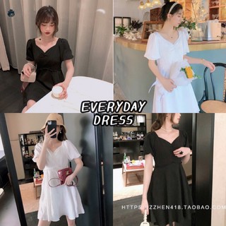 everyday dress🖤เดรสแขนตุ๊กตา