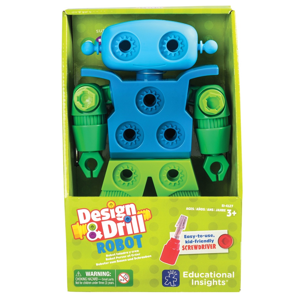 Educational Insights, Design & Drill Robot ชุดออกแบบและฝึกสร้างหุ่นยนต์ ของเล่นเด็ก 3 ปีขึ้นไป