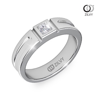 Zilvy แหวนเพชรชายน้ำร้อย 0.07 กะรัต (BR379)