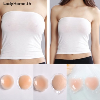 Ladyhome 1 คู่ ซิลิโคน กาวในตัว เต้านม ชุดชั้นใน กลีบดอกไม้ หัวใจ จุกนม แผ่นปิด ขนม