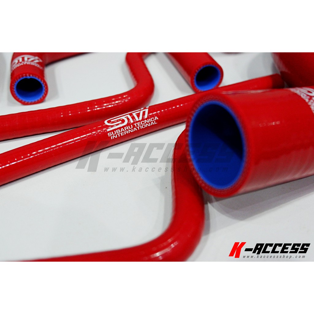 ท่อหม้อน้ำ STI Subaru Impreza GC8 97-00 (8 ชิ้น) สีแดง ท่อน้ำแต่ง ซูบารุ - รูปที่ 3