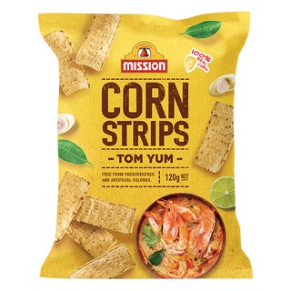 Mission Tortilla Chips Tomyum 120g. มิชชั่น ตอร์ติญ่าชิปส์ ต้มยำ 120 กรัม