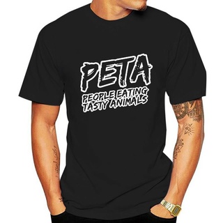 เสื้อยืดพิมพ์ลายแฟชั่น เสื้อยืด ผ้าฝ้าย 100% พิมพ์ลาย PETA PEOPLE EATING TASTY ANIMALS สไตล์คลาสสิก สําหรับผู้ชาย (ไซซ์