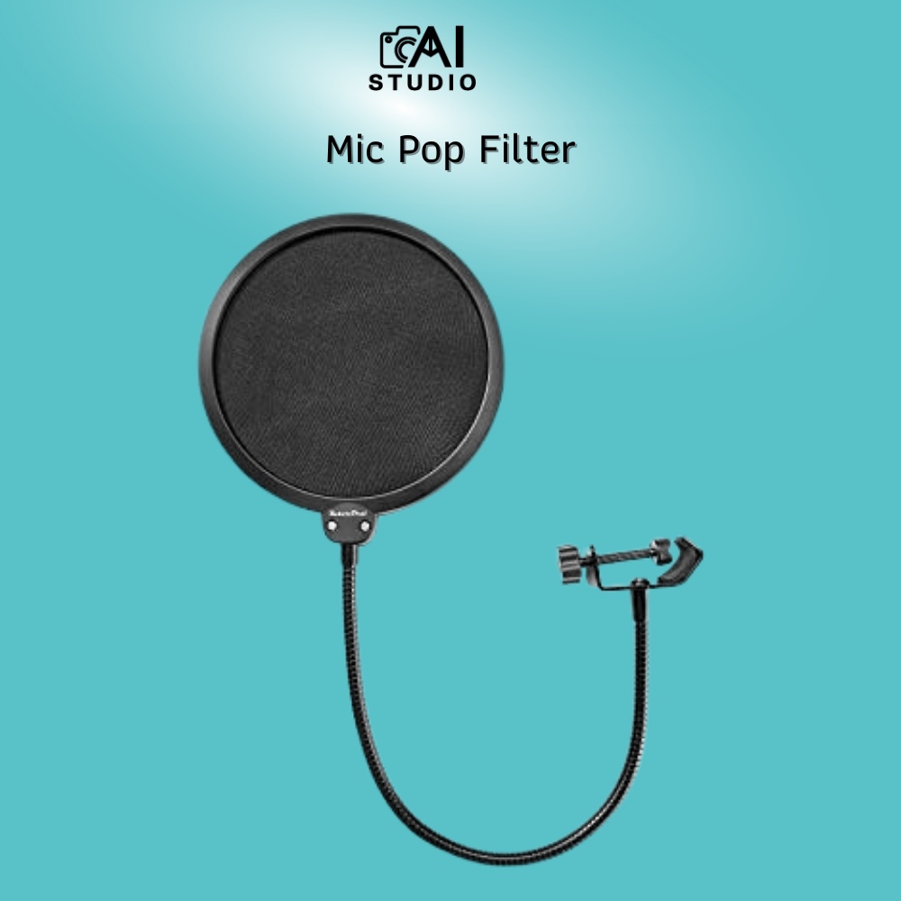 Mic Pop Filter สำหรับกันน้ำลาย และเสียงลมกระแทกกับไมค์ Shopee Thailand