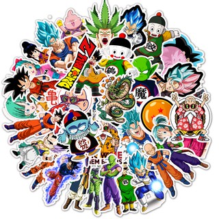 สติ๊กเกอร์การ์ตูน dragon ball 50 ชิ้นสําหรับตกแต่งกระเป๋าเดินทาง