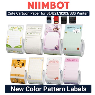 Niimbot กระดาษโน้ต ลายการ์ตูนสัตว์น่ารัก กันน้ํา B21 B203 B3S