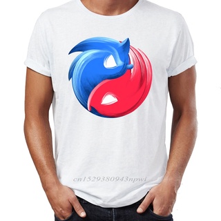 เสื้อยืดผ้าฝ้าย มาใหม่ เสื้อยืด พิมพ์ลายศิลปะ Sonic Knuckles Yin Yang สไตล์ฮิปฮอป สตรีท สําหรับผู้ชาย