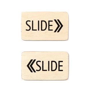 THEWOOD 'S TALE ป้ายไม้สำหรับติดประตู เลื่อน "SLIDE" SIGN (1 ชุดมี 2 ชิ้น เลื่อนซ้ายและขวา)