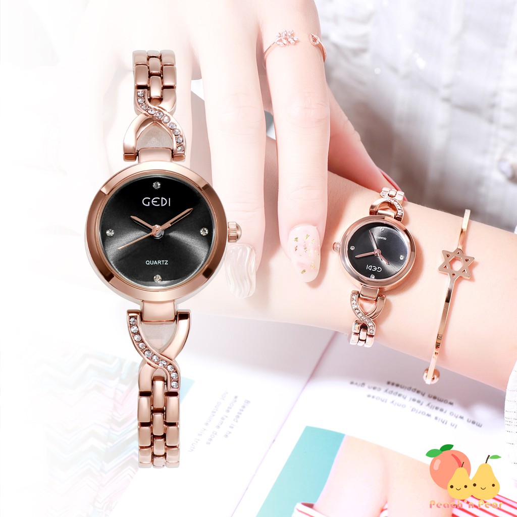 นาฬิกา GEDI รุ่น GD-11007-S สายสแตนเลส ของแท้ นาฬิกาข้อมือผู้หญิง พร้อมส่ง