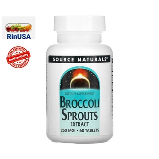 พร้อม​ส่ง​❣️Source Naturals Broccoli Sprouts Extract, Sulforaphane, สารสกัดต้นอ่อนบล็อก​โคลี่​ ลดสารความแก่ AGE