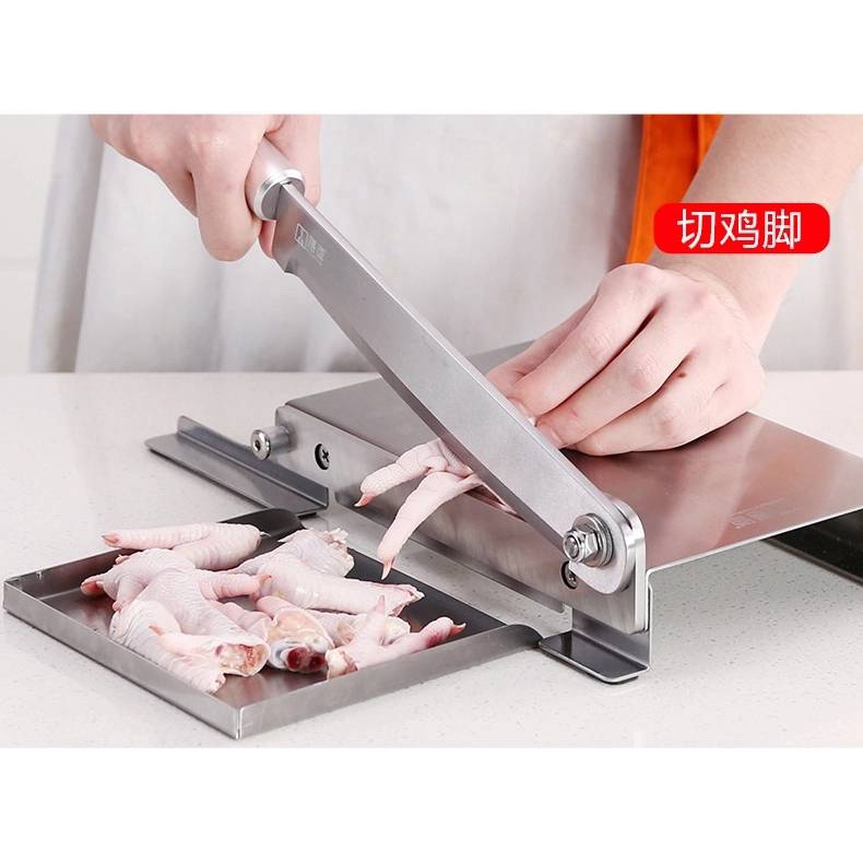 เครื่องตัดกระดูกหมู ใช้ในครัวเรือน เครื่องหั่น-ตัด ผักผลไม้-เนื้อสัตว์ meat slicer cutting machine  9.5นิ้ว -มีพร้อมส่ง-