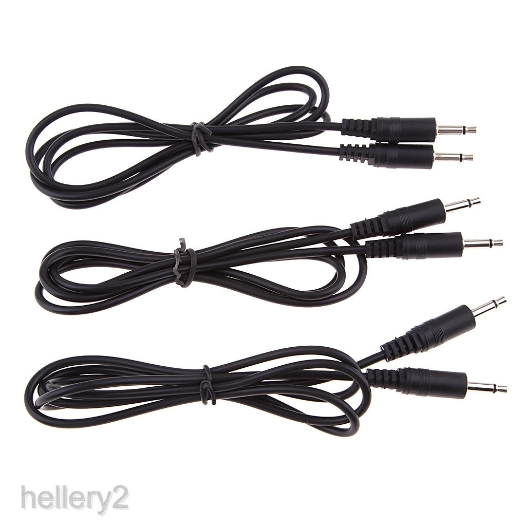 3ชิ้น3.5มิลลิเมตรชายกับชายโมโนแจ็คหูฟังสายสัญญาณเสียงลวด1เมตรสีดํา