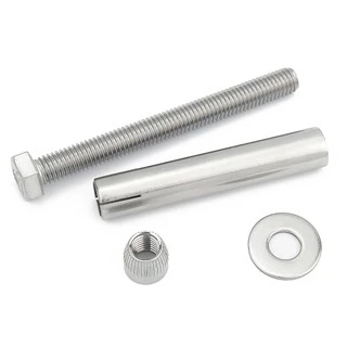 พุ๊ก พุก หัว 6 เหลี่ยม โบลท์ ยาว 40 - 200 มม. สแตนเลส 304 - M6 M8 / Sleeve Anchor Hexagon Head Bolt