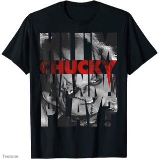 ไอเทมเด็ด!!เสื้อยืด พิมพ์ลายข้อความ Hi Im Chucky Wanna Play แฟชั่นคู่รัก สําหรับครอบครัว